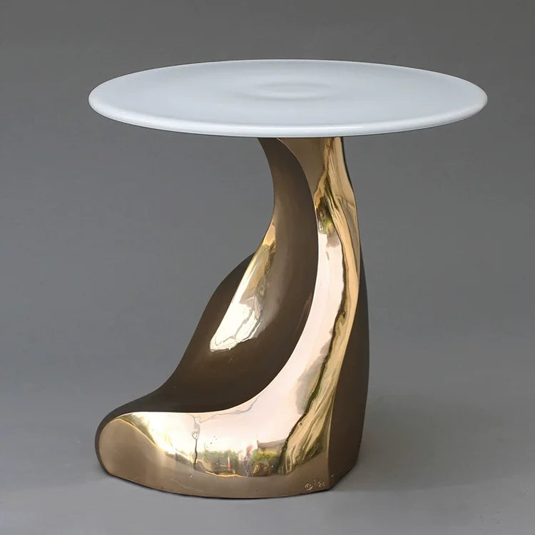 Customized Fiberglass Round Shaped Base Sofa Edge Table Customer Design Stool Coffee Top  End Table Furniture for House