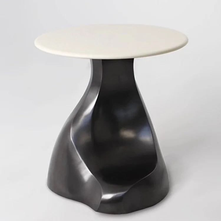 Customized Fiberglass Round Shaped Base Sofa Edge Table Customer Design Stool Coffee Top  End Table Furniture for House