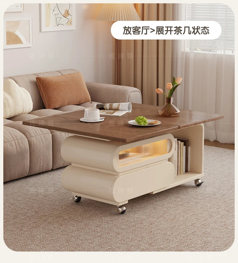 Coffee Living Room Dining Table Rise Fall Design Modern Simple Dining Table Kitchen Folding Table Basse De Salon Furnitures