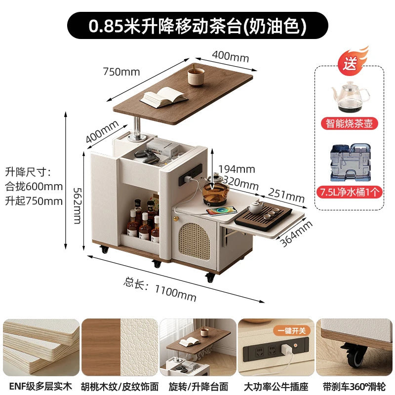 Coffee Living Room Dining Table Rise Fall Design Modern Simple Dining Table Kitchen Folding Table Basse De Salon Furnitures