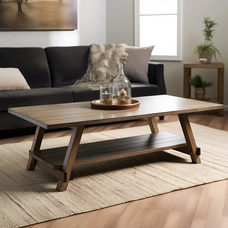 */--Simple Design High End Oak Nature Wood Contemporary Oval Round Coffee Table