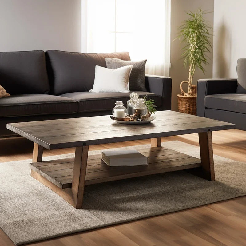*---Living Room Table Coffee Top Grade 100% Oak/Teak Wooden Material Round Coffee Table