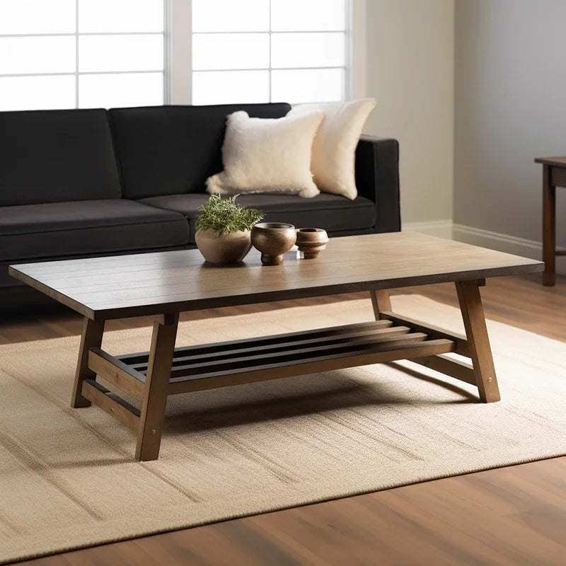 */--Simple Design High End Oak Nature Wood Contemporary Oval Round Coffee Table