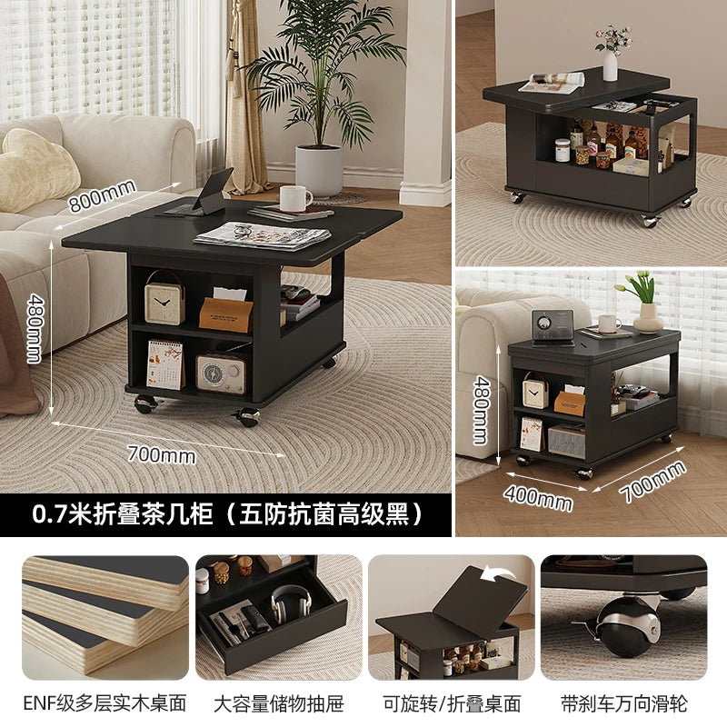 Coffee Living Room Dining Table Rise Fall Design Modern Simple Dining Table Kitchen Folding Table Basse De Salon Furnitures