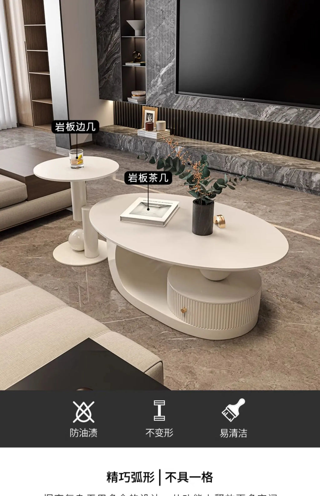 Modern Simple Coffee Table Decorative Minimalist Design Coffee Table Premiummesas De Centro Para Sala Living Room Furniture