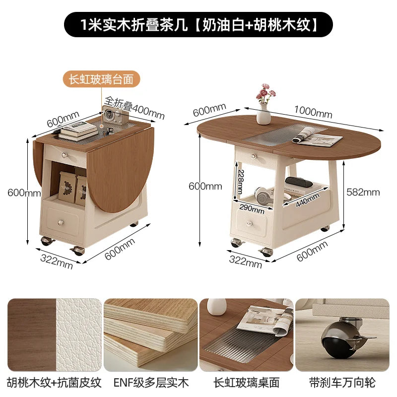 Coffee Living Room Dining Table Rise Fall Design Modern Simple Dining Table Kitchen Folding Table Basse De Salon Furnitures