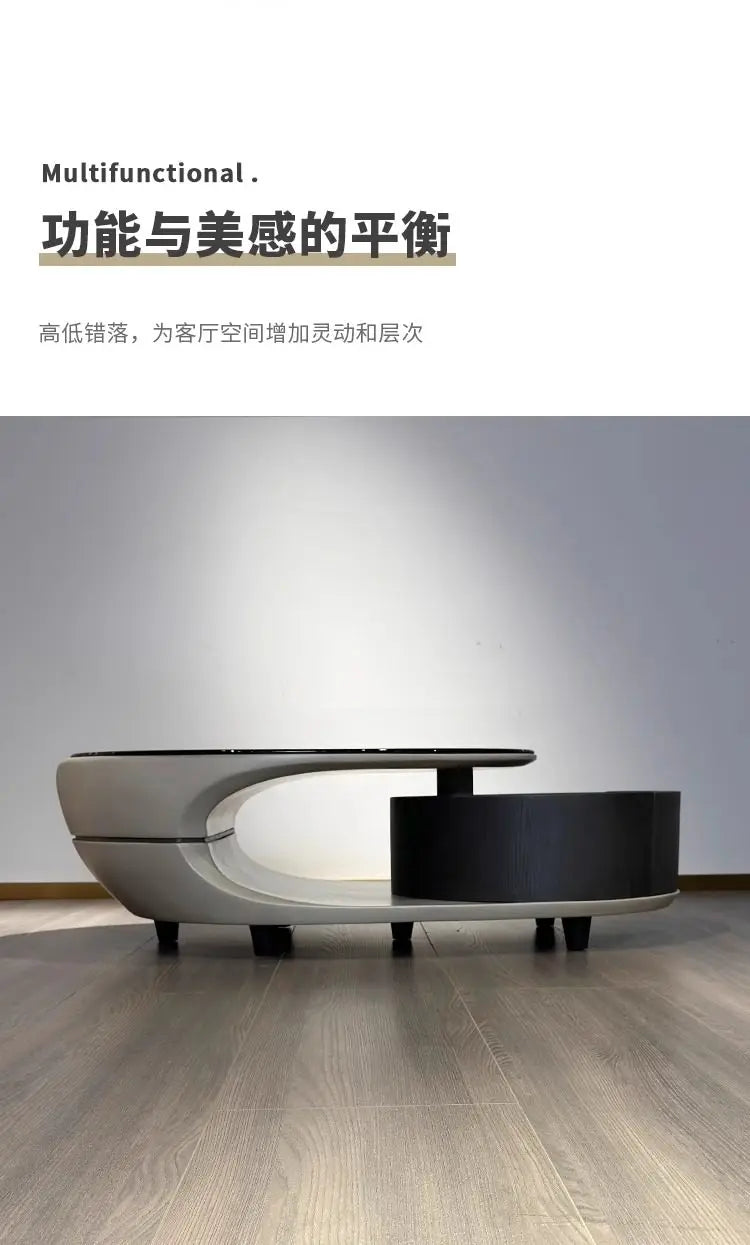 Italian Luxury Coffee Table Decoration Modern Clear Minimalist Coffee Table Unique Aesthetic Mesa Auxiliar Postmodern Furniture