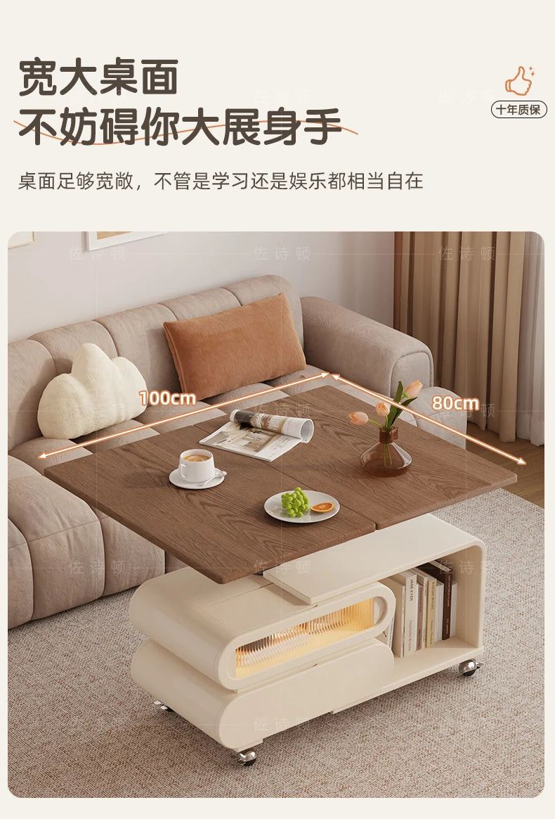 Coffee Living Room Dining Table Rise Fall Design Modern Simple Dining Table Kitchen Folding Table Basse De Salon Furnitures