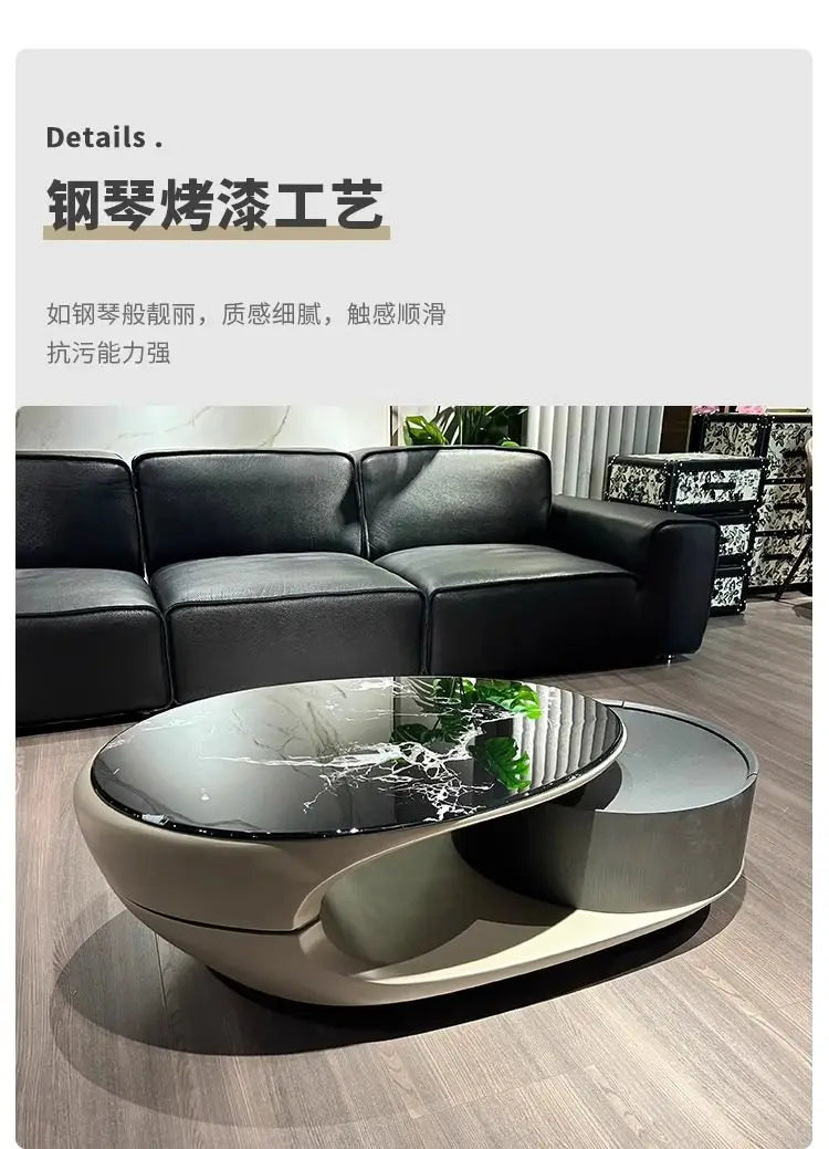 Italian Luxury Coffee Table Decoration Modern Clear Minimalist Coffee Table Unique Aesthetic Mesa Auxiliar Postmodern Furniture
