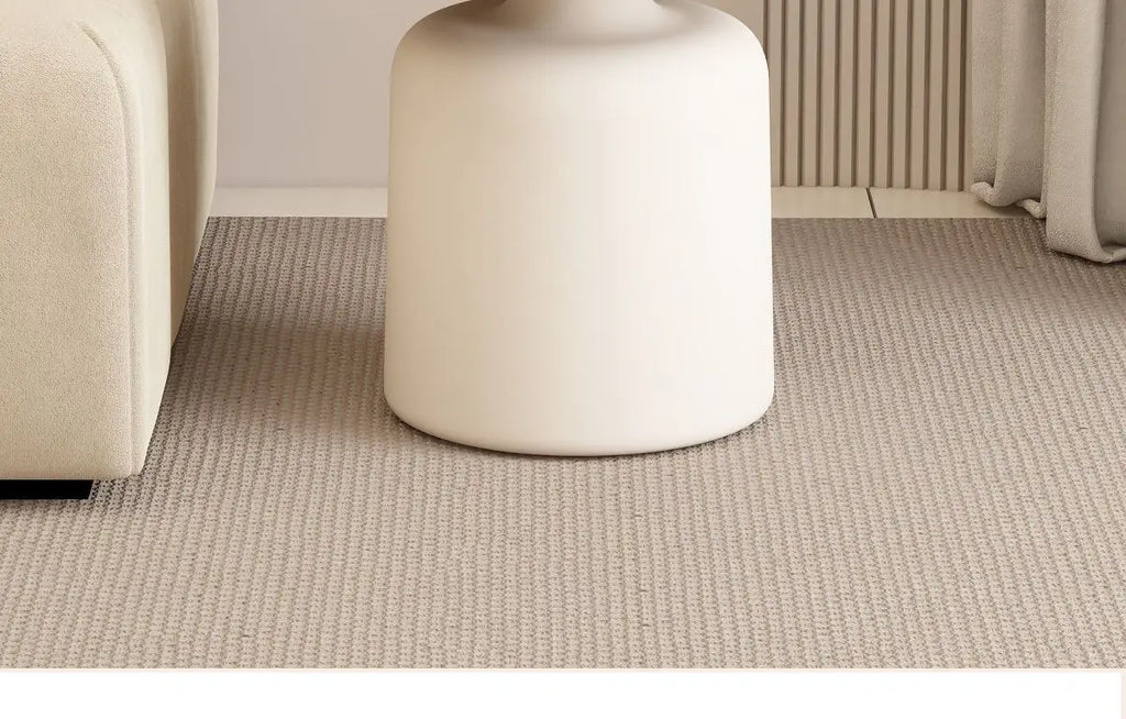 Table  Wood Modern Minimalist Round Edge Design Curved White Base Creamy Milk Tea Small Space coffee tables luxury coffee table