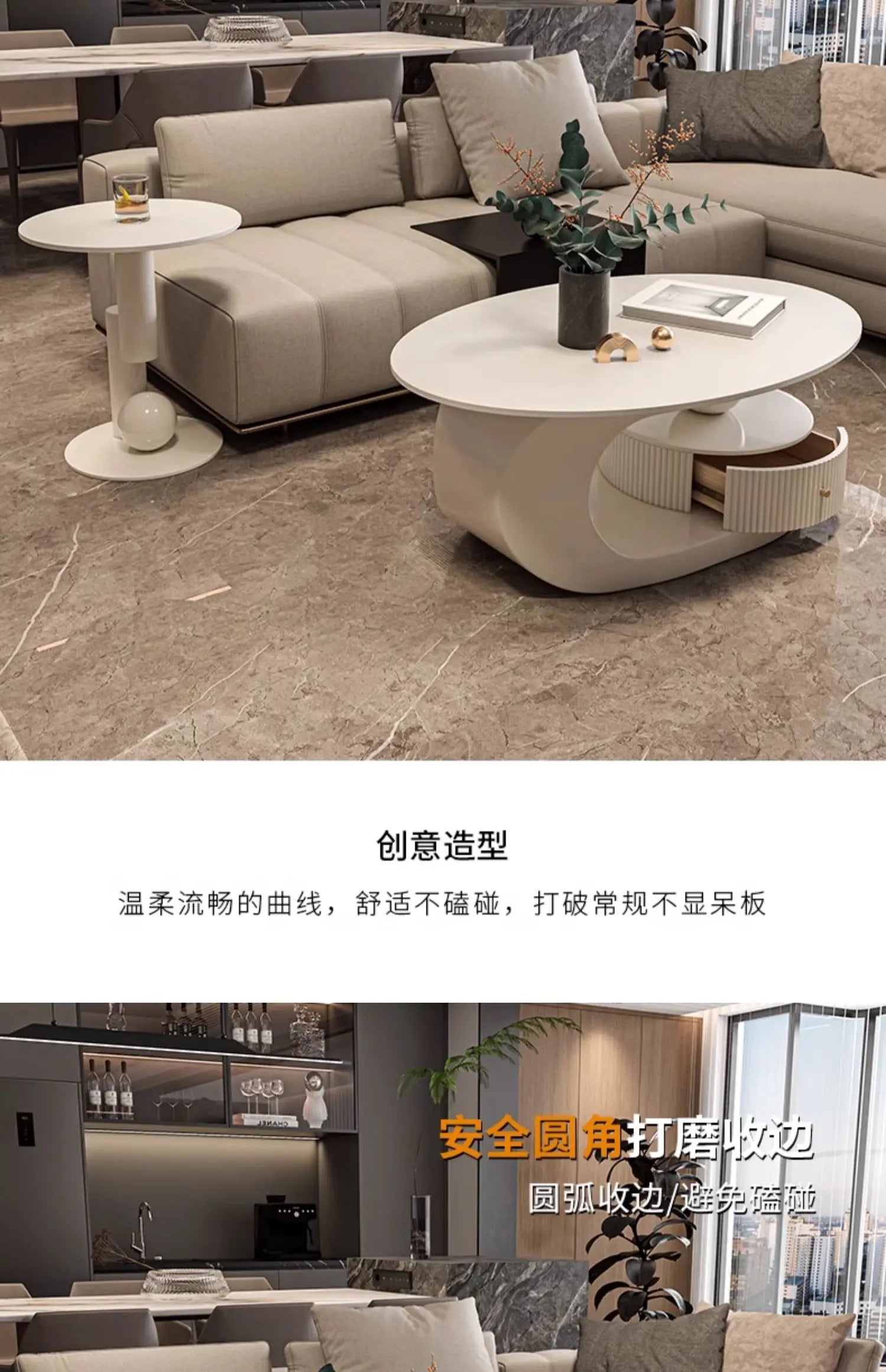 Modern Simple Coffee Table Decorative Minimalist Design Coffee Table Premiummesas De Centro Para Sala Living Room Furniture