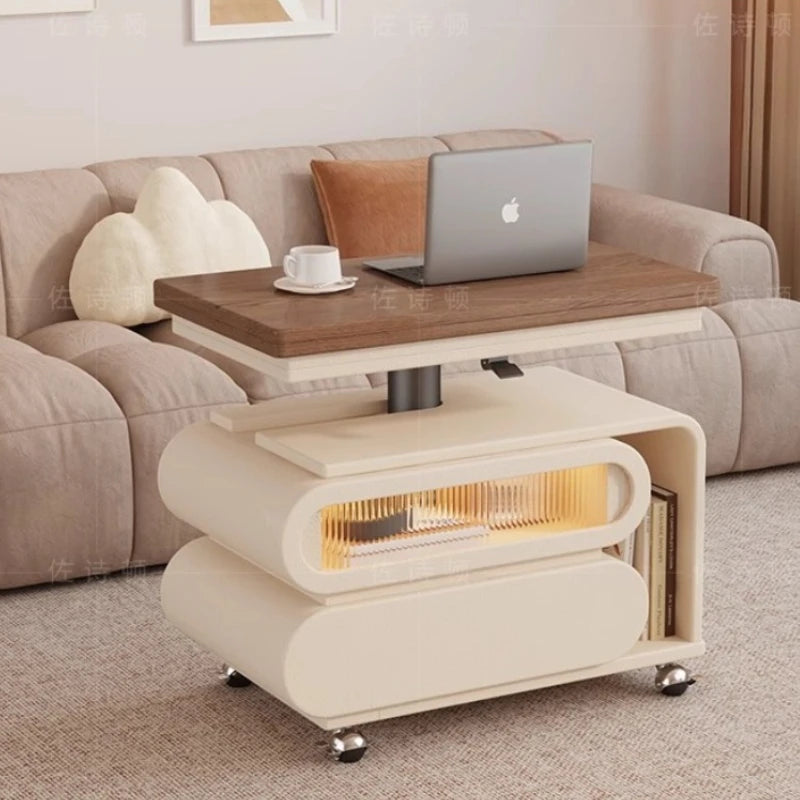 Coffee Living Room Dining Table Rise Fall Design Modern Simple Dining Table Kitchen Folding Table Basse De Salon Furnitures