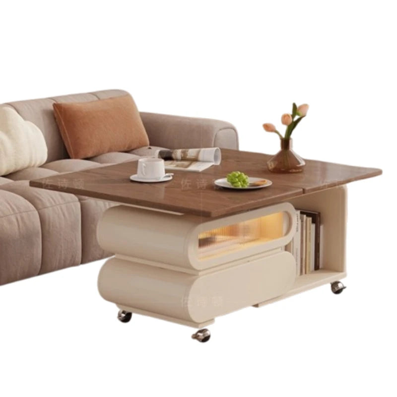 Coffee Living Room Dining Table Rise Fall Design Modern Simple Dining Table Kitchen Folding Table Basse De Salon Furnitures
