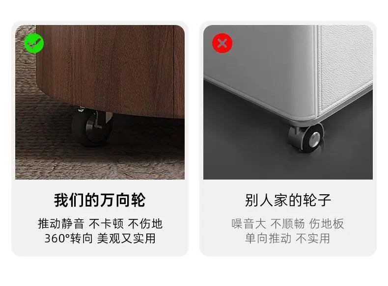 PG coffee table living room home light luxury high-end sense movable with tea integrated rock slab round combination