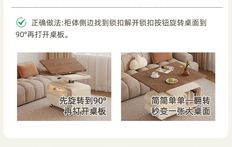 Coffee Living Room Dining Table Rise Fall Design Modern Simple Dining Table Kitchen Folding Table Basse De Salon Furnitures